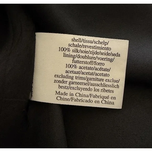 Vtg 90s Laura Ashley 100% Silk Black Embroidered Floral Dress Sz 6 Y2K Luxury - Picture 8 of 8